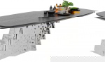 Kare Design Eettafel Caldera Zwart/Chrome 220cm