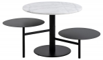 Salontafel Estelle Rond Marmer Wit Ø60cm - Giga Living