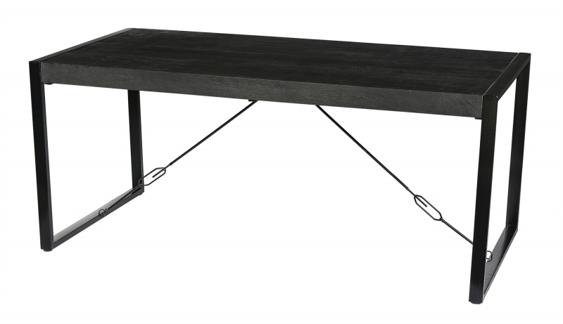 Livingfurn Eettafel Norris Mangohout Zwart 200cm