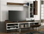 Tv-Meubel Lenti Melamine Walnoot