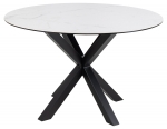 Eettafel Axel Rond Keramiek Wit Ø120cm - Giga Living