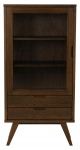 Vitrinekast Annie Eikenfineer Smoke 145cm - Giga Living