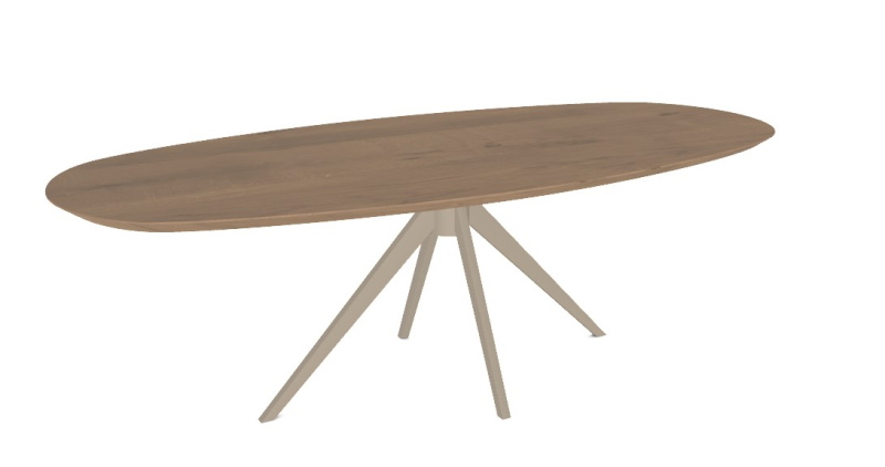 Eettafel Zeno Ovaal Smokey White 240x110cm - Giga Meubel