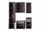 Badkamermeubelset Amanda Hoogglans Grijs Incl. LED Set van 5
