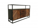 HSM Collection Dressoir Verona Mango Bruin/Zwart 140cm