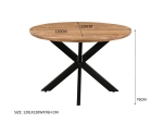 Livingfurn Eettafel Jesper Rond 120cm Mangohout