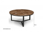 Livingfurn Salontafel Senna Emperador Marmer Bruin Ø60cm