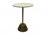 HSM Collection Bijzettafel Marmer Wit/Goud Ø40cm