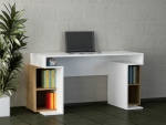 Bureau Monument Melamine Wit Walnoot