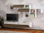 Tv-Meubel Aristo Melamine Wit Walnoot