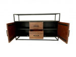 HSM Collection Dressoir Verona Mango Bruin/Zwart 140cm