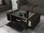 Salontafel Veyron Melamine Zwart Goud