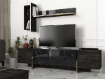 Tv-Meubel Veyron Melamine Zwart Goud