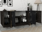 Dressoir Veyron Melamine Zwart Goud