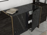 Dressoir Veyron Melamine Zwart Goud