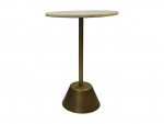 HSM Collection Bijzettafel Marmer Wit/Goud Ø40cm