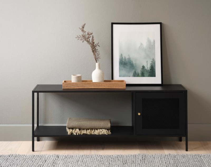Kast Malibu Zwart 1 Deur W120 cm - Giga Living