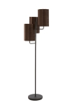 Light & Living Vloerlamp Edisa 3-Lichts Velvet Donkerbruin 168cm