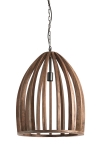 Light & Living Hanglamp Haranka Mangohout Chocolade Bruin Ø47cm