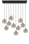 Light & Living Hanglamp 10-Lichts Rakel Antiek Brons/Smoke Glas 124cm