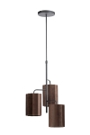 Light & Living Hanglamp Edisa 3-Lichts Velvet Donkerbruin