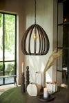 Light & Living Hanglamp Barsia Mangohout Donkerbruin Ø50cm