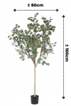 PrettyPlants Kunstboom Eucalyptus 160cm