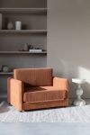 Loveseat Slaapbank Jopie Ribcord Bruin - Giga Meubel