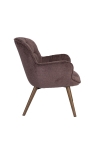 Dutchbone Fauteuil Lenn Velvet Plum