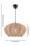 Hanglamp Jute Ellipse Bruin