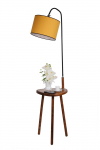 Vloerlamp Demet Mosterd/Walnoot