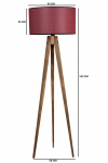 Vloerlamp Tripod Claret Rood/Bruin