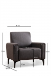 Fauteuil Horizon Donkergrijs