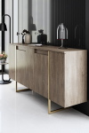 Dressoir Luxe Walnoot/Goud 160cm