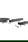 Woonkamermeubelset Luxe Antraciet/Zwart Set van 3 A