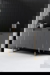 Woonkamermeubelset Luxe Antraciet/Goud Set van 3 A