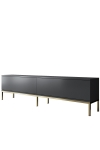 Tv-meubel Lord Melamine Antraciet Goud 180cm