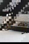 Woonkamermeubelset Luxe Travertinlook/Zwart Set van 3 B