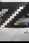Woonkamermeubelset Luxe Travertinlook/Zwart Set van 3 B
