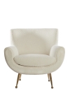 Light & Living Fauteuil Vinstra Bouclé Crème