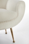 Light & Living Fauteuil Vinstra Bouclé Crème