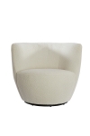 Light & Living Fauteuil Senja Draaibaar Bouclé Wit