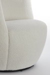 Light & Living Fauteuil Senja Draaibaar Bouclé Wit