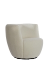 Light & Living Fauteuil Senja Draaibaar Bouclé Wit