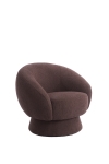 Light & Living Fauteuil Avoria Bouclé Donkerbruin