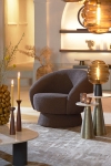 Light & Living Fauteuil Avoria Bouclé Donkerbruin