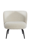 Light & Living Fauteuil Dieyda Bouclé Crème