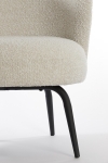 Light & Living Fauteuil Dieyda Bouclé Crème