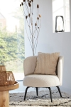 Light & Living Fauteuil Dieyda Bouclé Crème