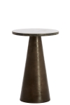 Light & Living Bijzettafel Ynez Marmer Donkerbruin Ø36cm